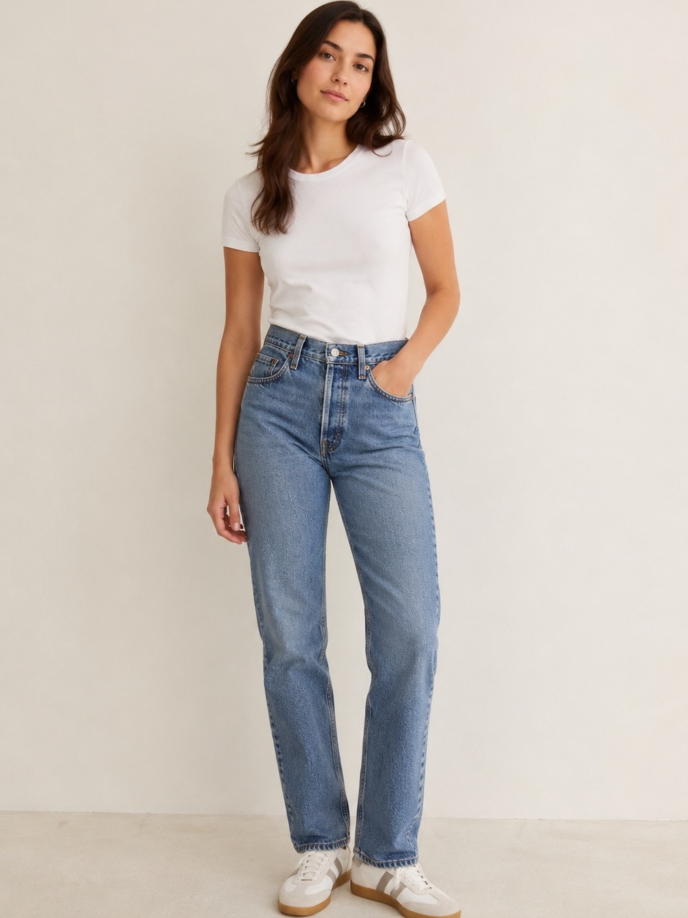 Levi's High-Rise Straight Jeans - Light Blue Denim 4S